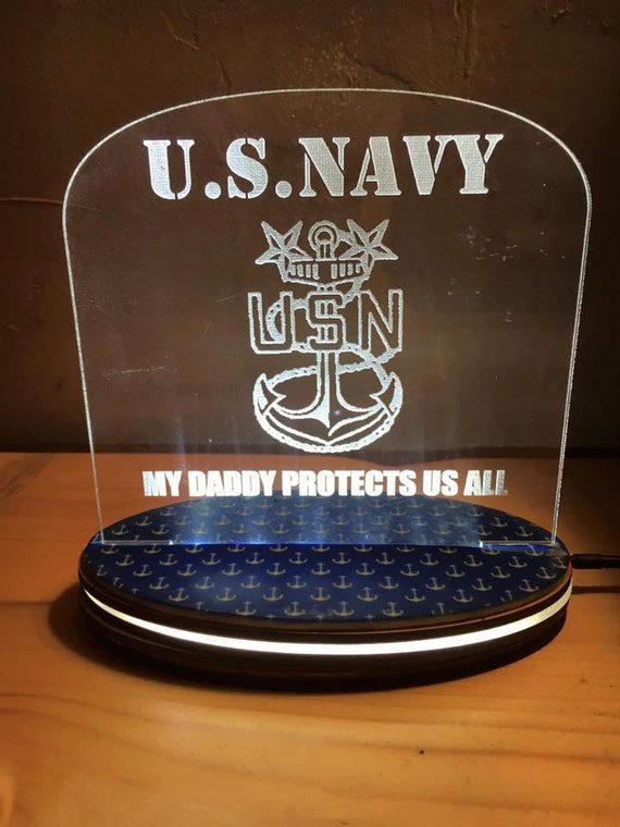Military led night light Nursery personalized - Image 4