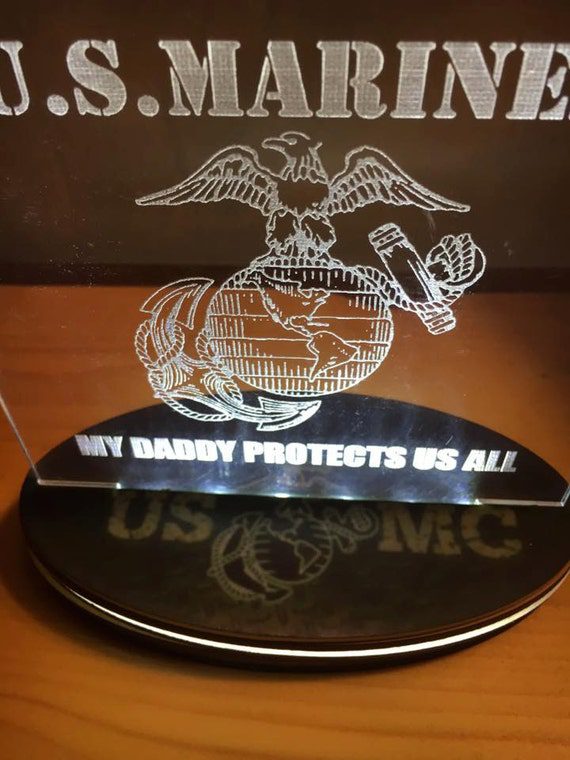 Military led night light Nursery personalized - Image 2